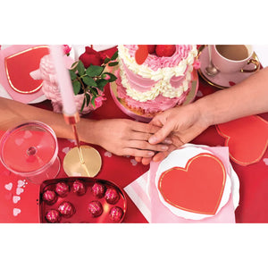 Red Valentine Heart Beverage Napkins 20ct Valentine Table