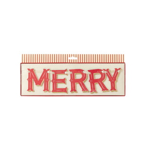 Red & Gold Merry Christmas Letter Banner 3ft Packaged