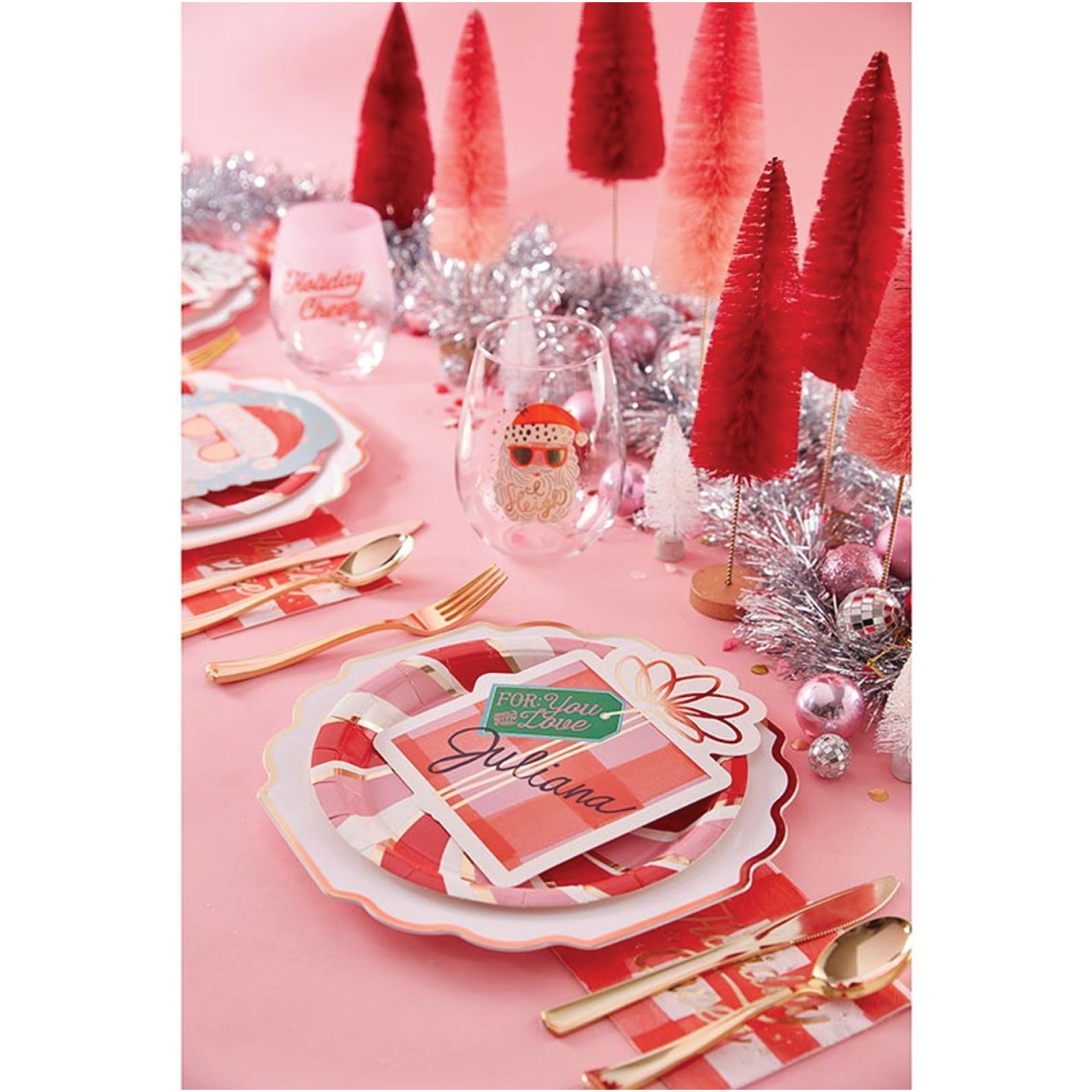 Red & Pink Christmas Candy Swirl Lunch Plates 12ct | The Party Darling