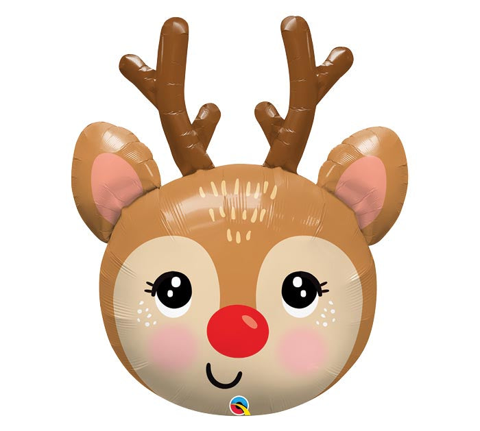 Red-Nosed Reindeer Foil Balloon 35&quot; | The Party Darling
