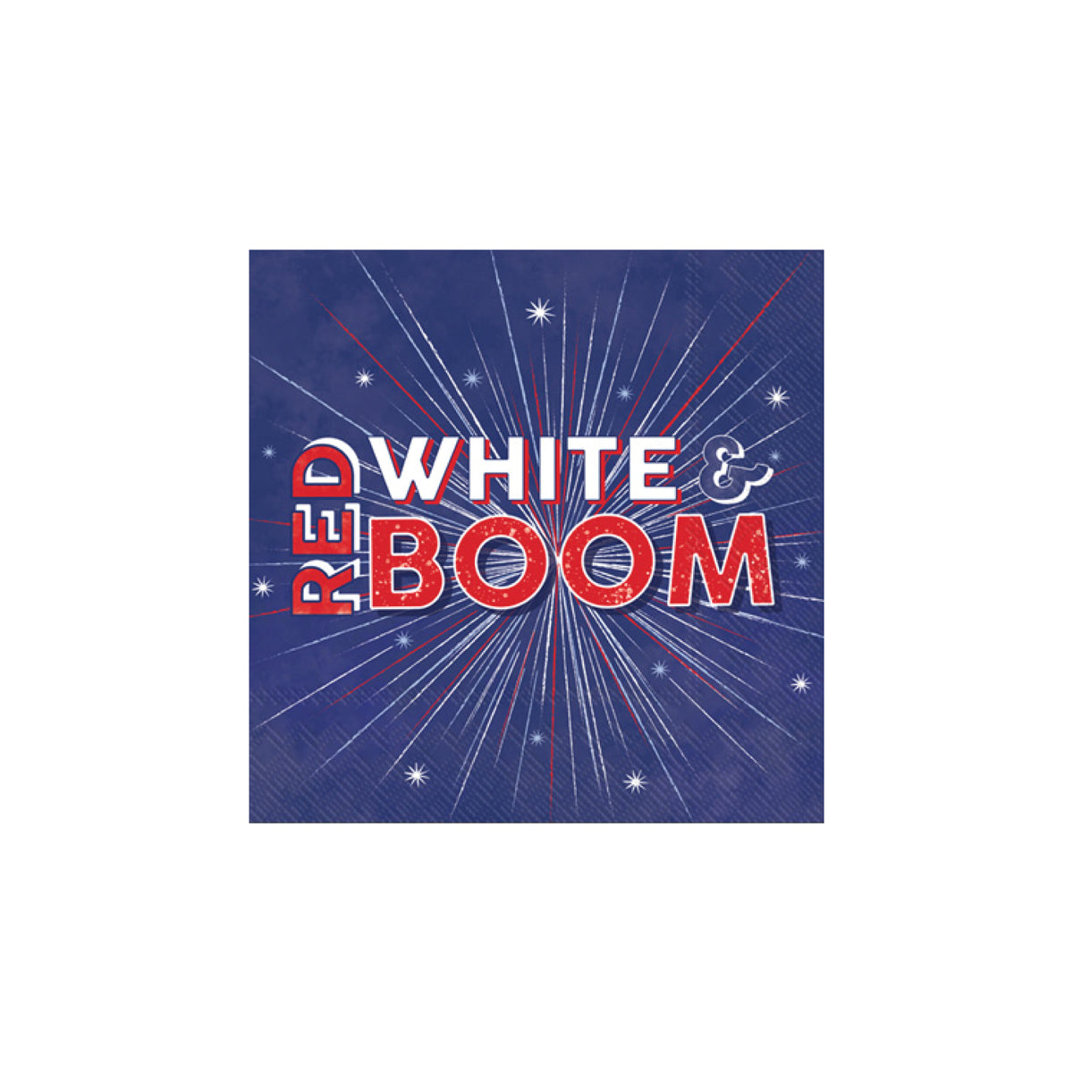 Red, White, &amp; Boom Cocktail Napkins 20ct - The Party Darling
