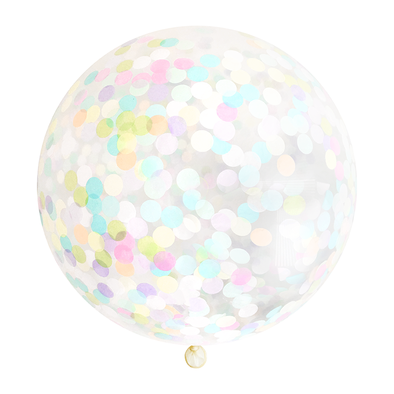Pastel Rainbow Confetti Balloon w/ DIY Tassel Tail | The Party Darling