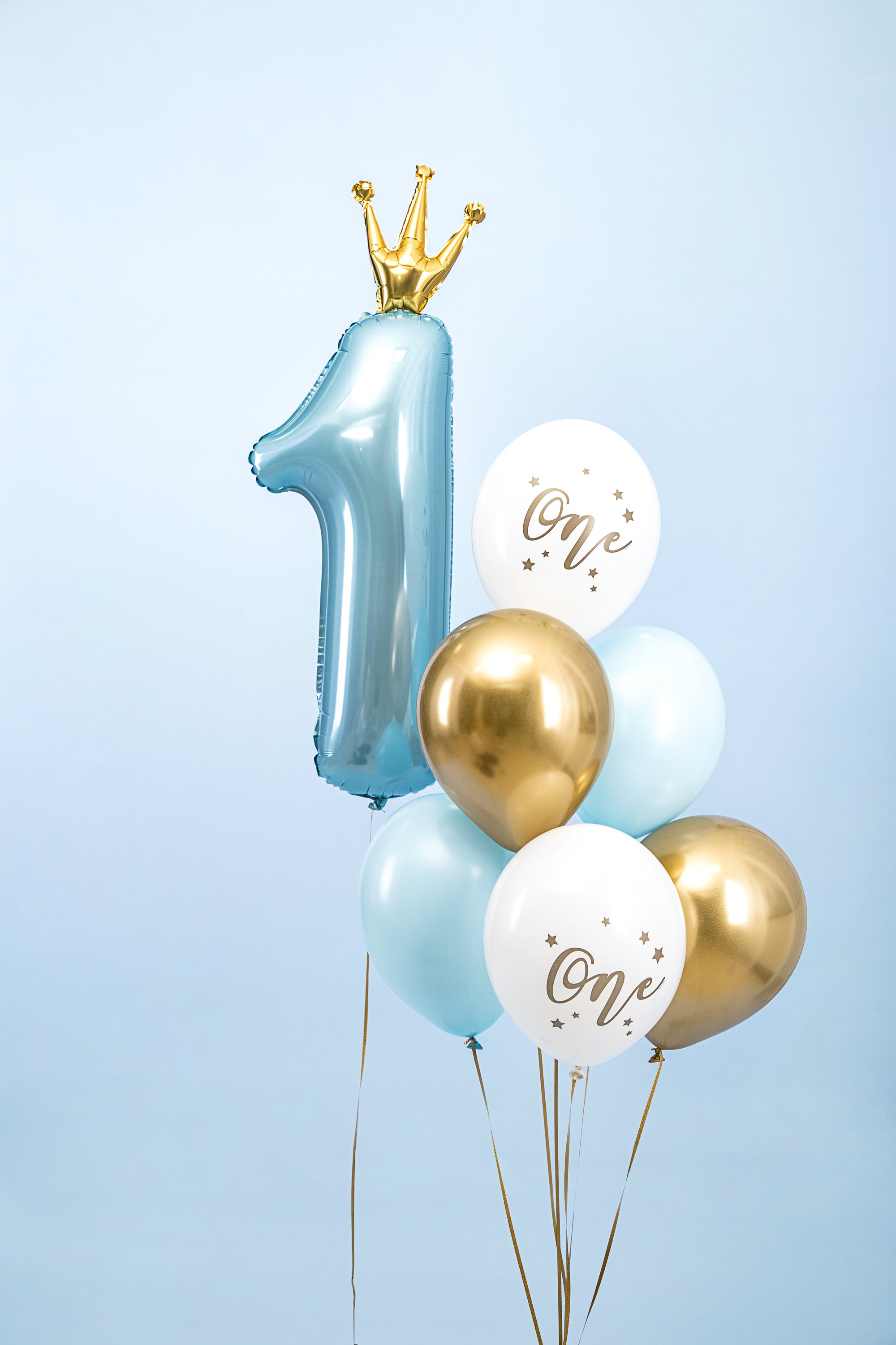Light Blue Foil Number ''1'' Balloon 35.5in | The Party Darling