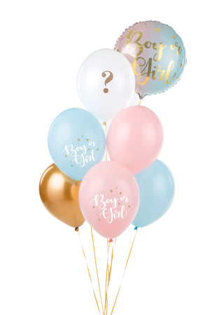 Boy or Girl Gender Reveal Balloon Bouquet 6ct with other balloons