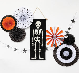 Skeleton Halloween Canvas Banner Backdrop | The Party Darling