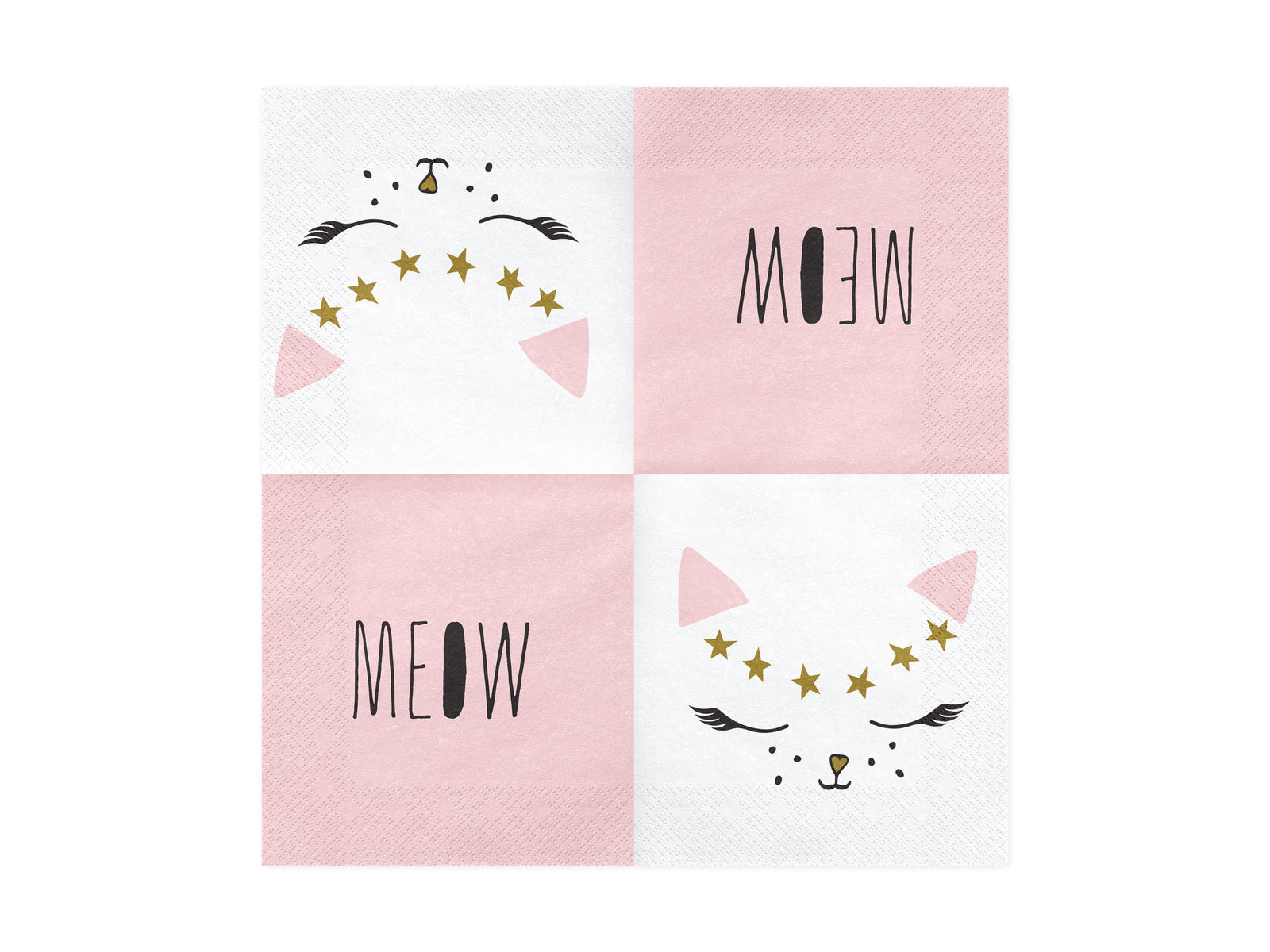 Pink & White Kitty Cat Lunch Napkins 20ct | The Party Darling