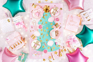 pretty in pink Christmas party supplies