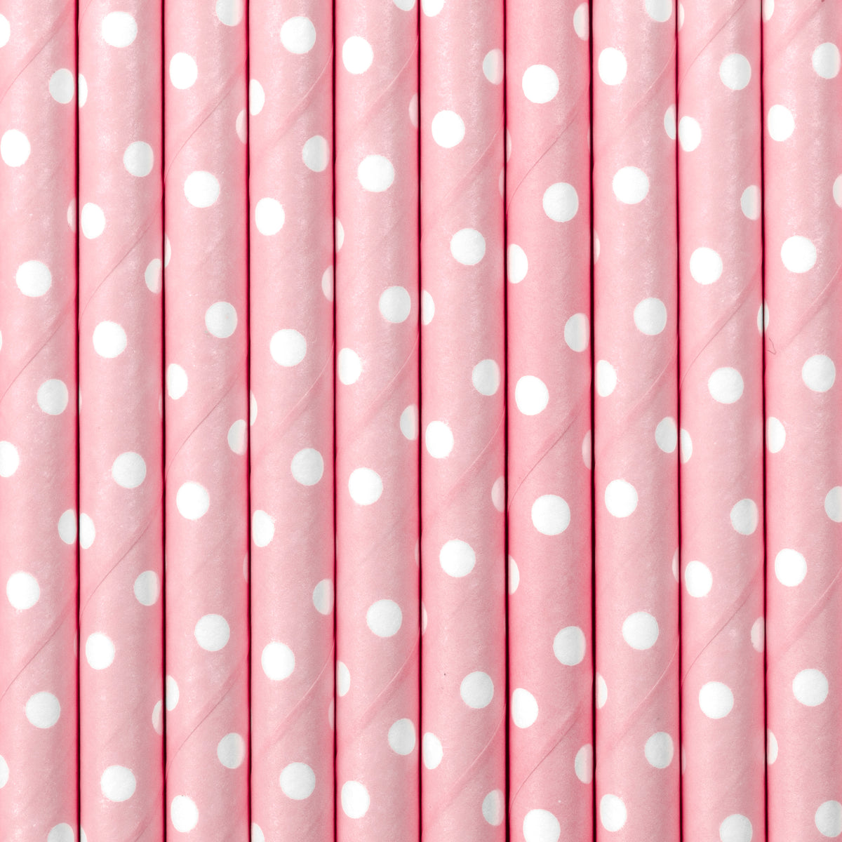Light Pink Heart Polka Dot Cake Pop Party Straws 