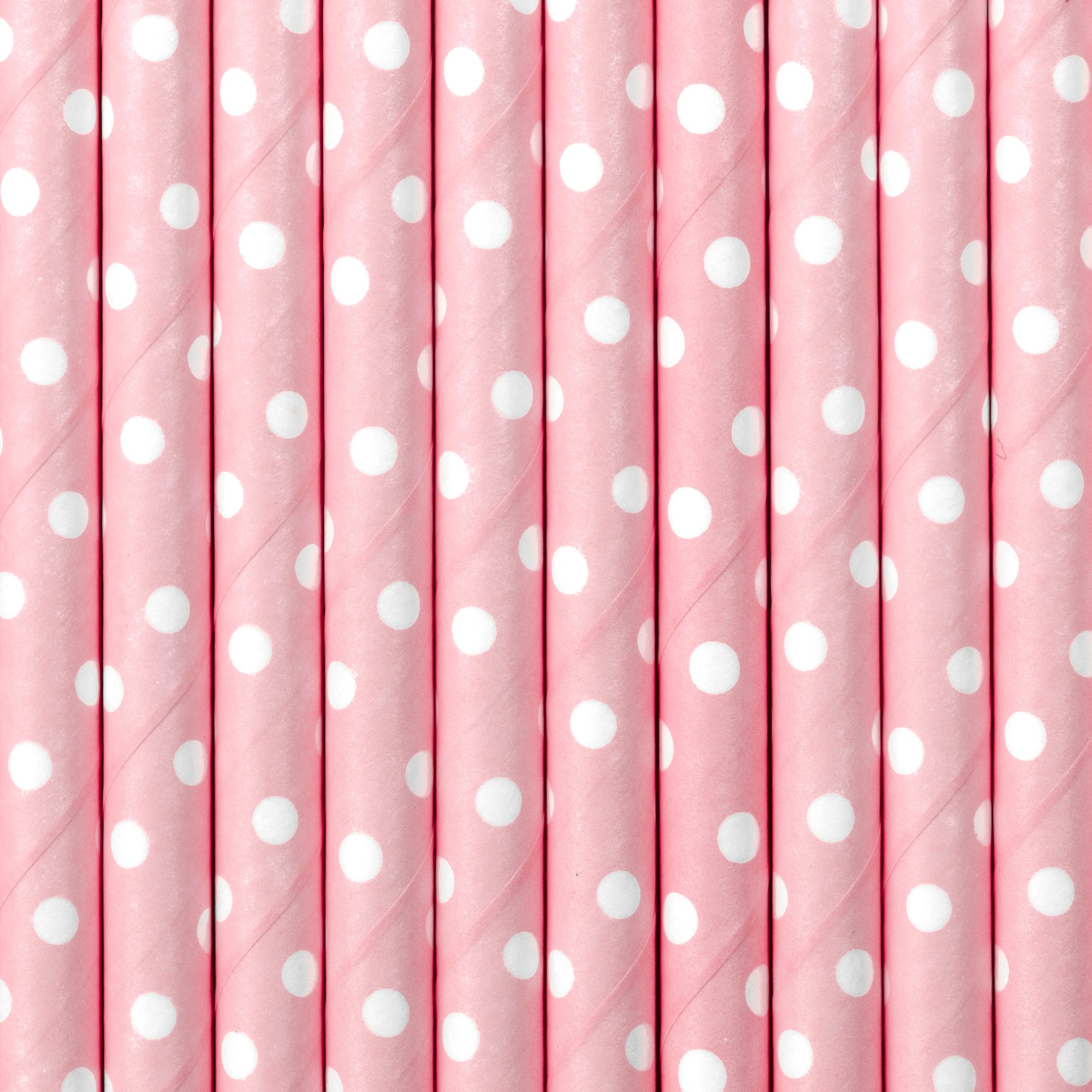 Light Pink Polka Dot Paper Straws 10ct | The Party Darling