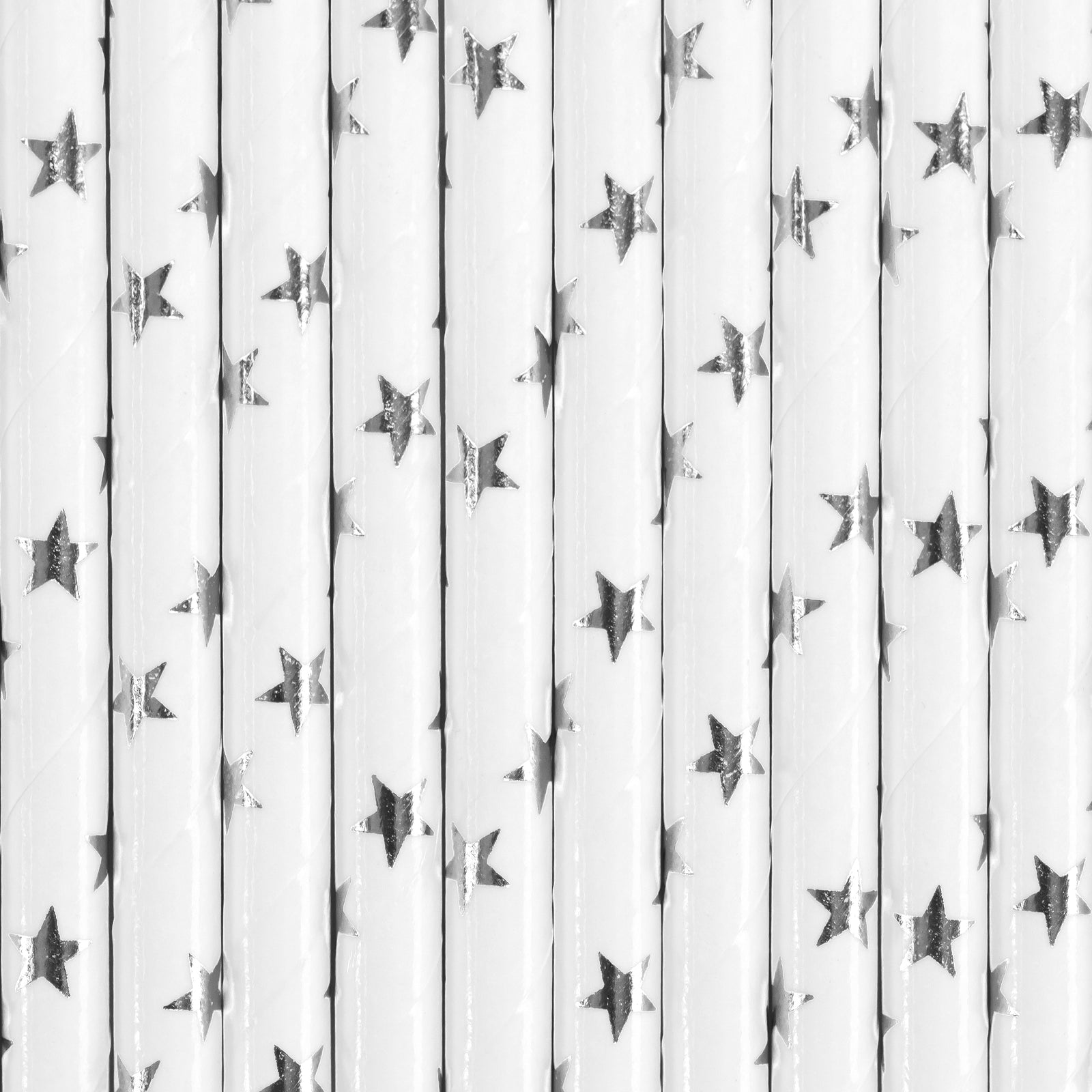 Silver Star Paper Straws