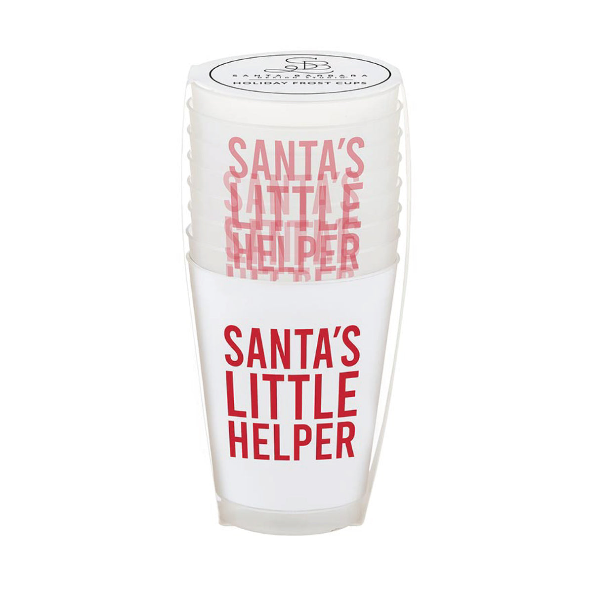 Santa&#39;s Little Helper Frosted Cups 8ct Packaged