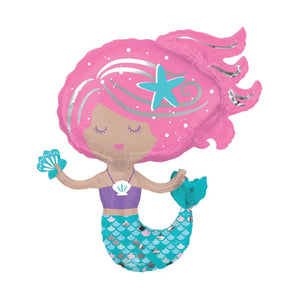 Shimmering Mermaid Foil Balloon 30in | The Party Darling