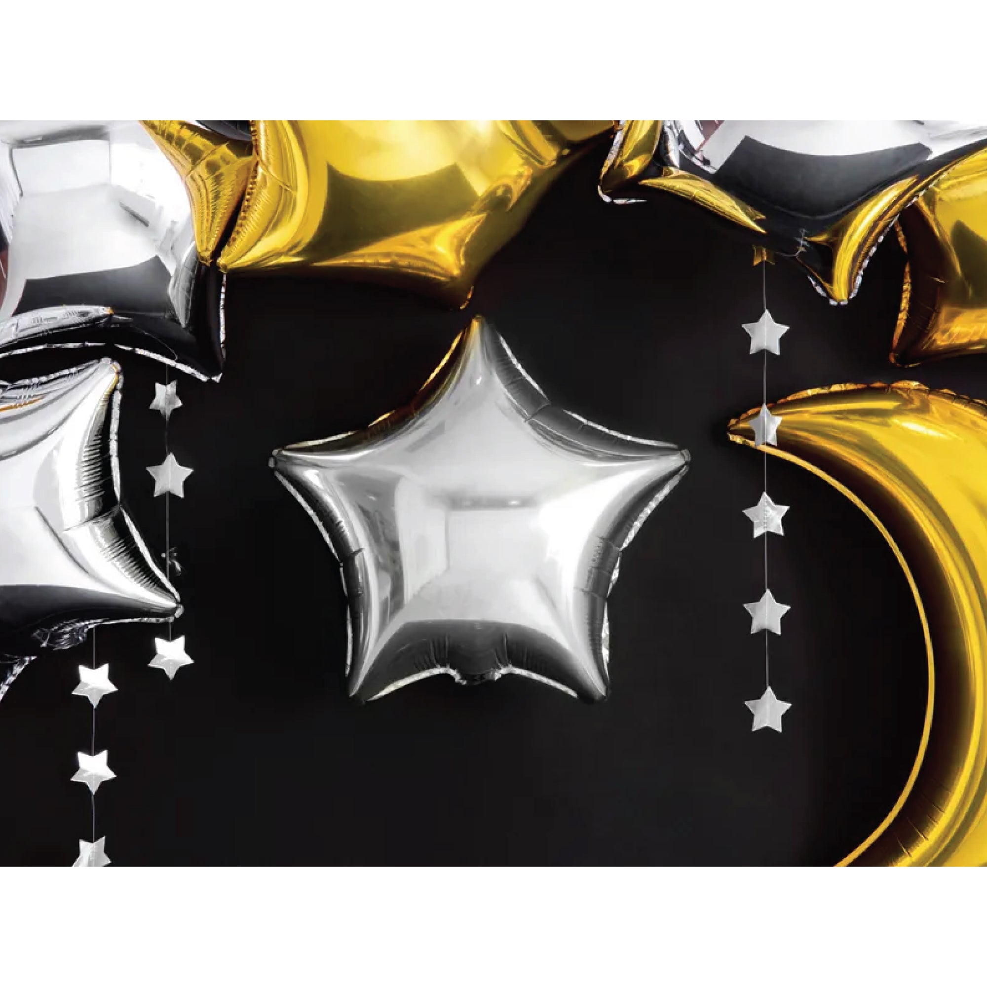 Silver Star Foil Balloon 19in | The Party Darling