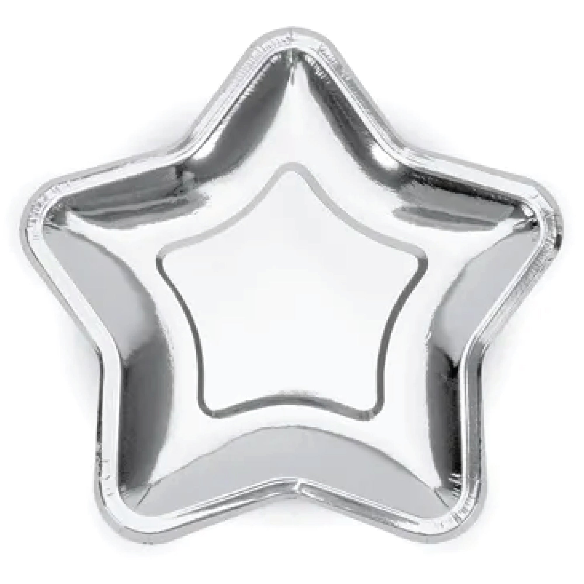 Silver Star Lunch Plates 6ct | The Party Darling