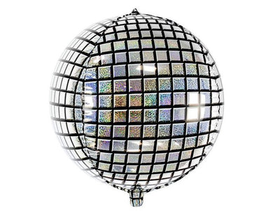 Silver Disco Ball Orbz Foil Balloon