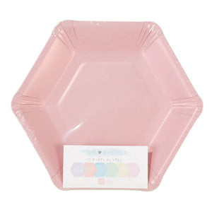 Small Hexagonal Pastel Paper Plates | The Party Darling
