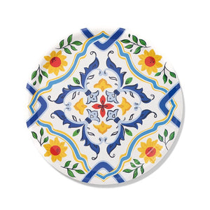 Spanish Yellow & Blue Paper Lunch Plates 10ct | The Party Darling