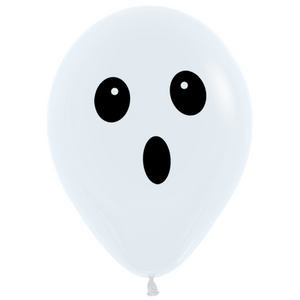 Spooky Ghost Face Halloween Latex Balloons 6ct | The Party Darling