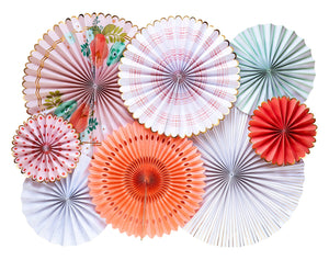 Spring Garden Paper Fan Decorations 8ct | The Party Darling