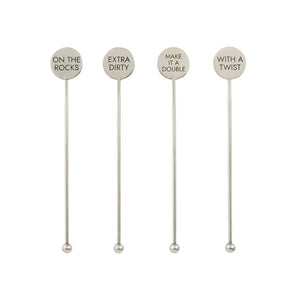 Stainless Steel Cocktail Stir Sticks 4ct | The Party Darling