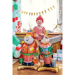 Standing Santa Christmas Balloon 33.5in with Child