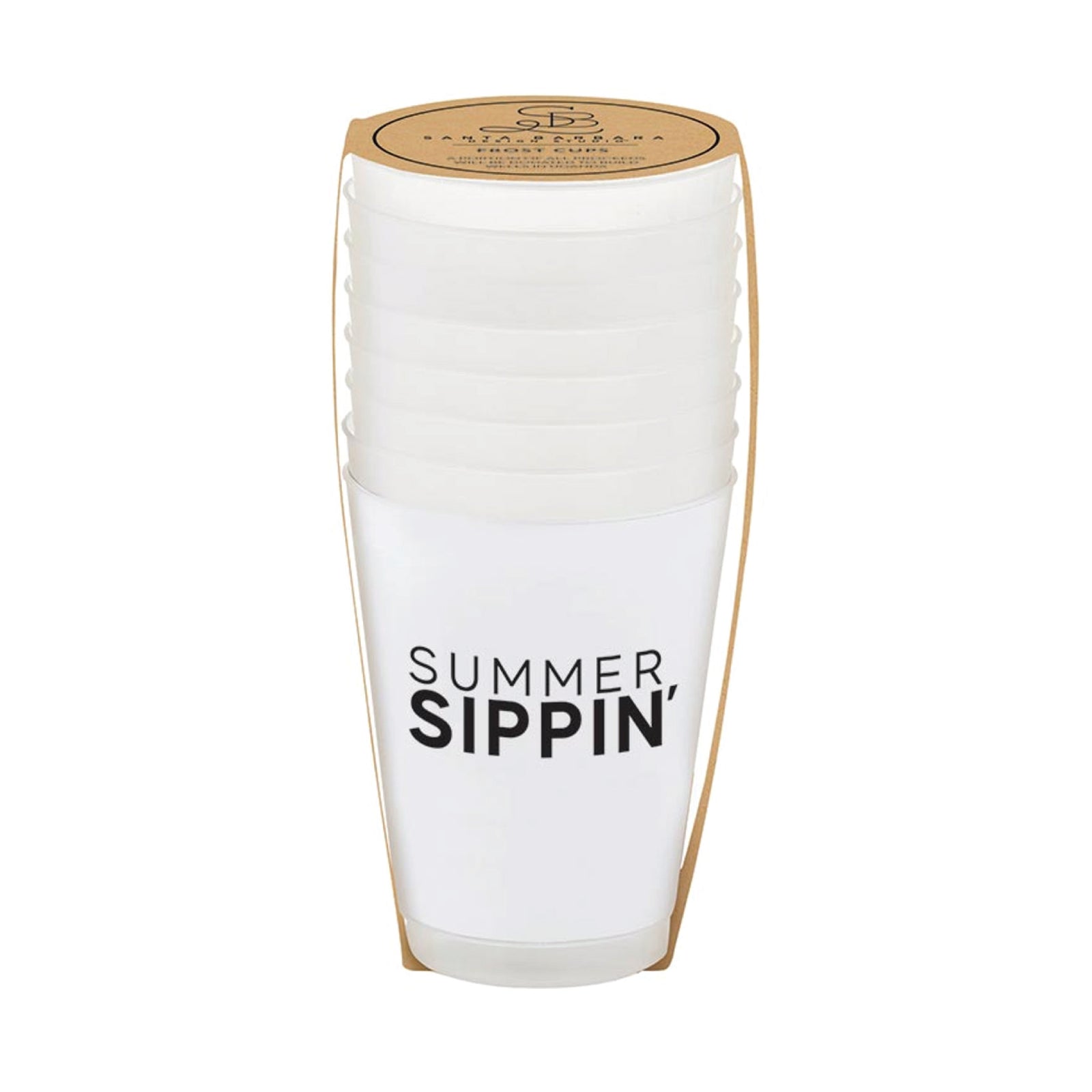 Summer Sippin' Frosted Plastic Cups 8ct | The Party Darling