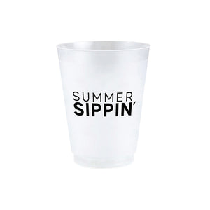 Summer Sippin' Frosted Plastic Cups 8ct | The Party Darling