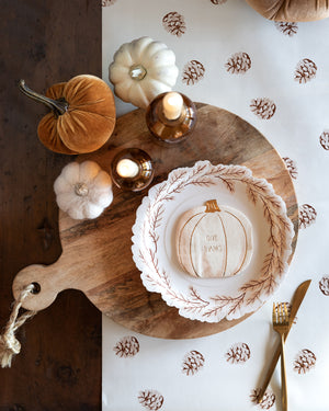 Pine Cone Paper Table Runner