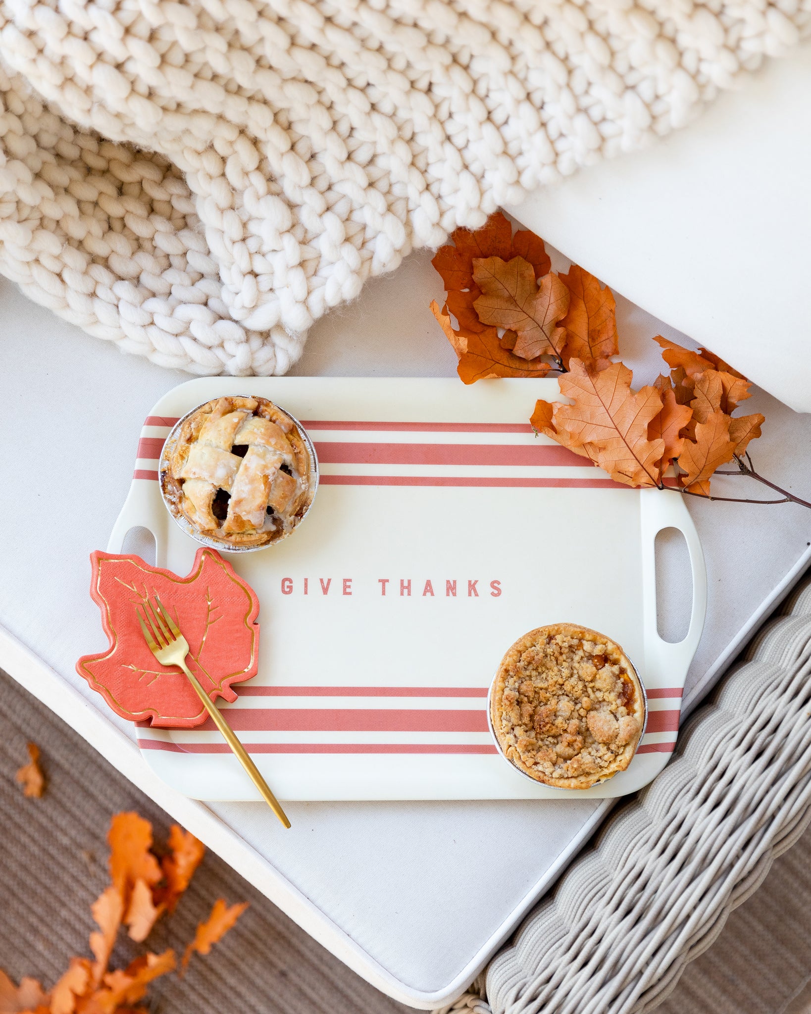 Orange Maple Leaf Fall Napkins 18ct | The Party Darling
