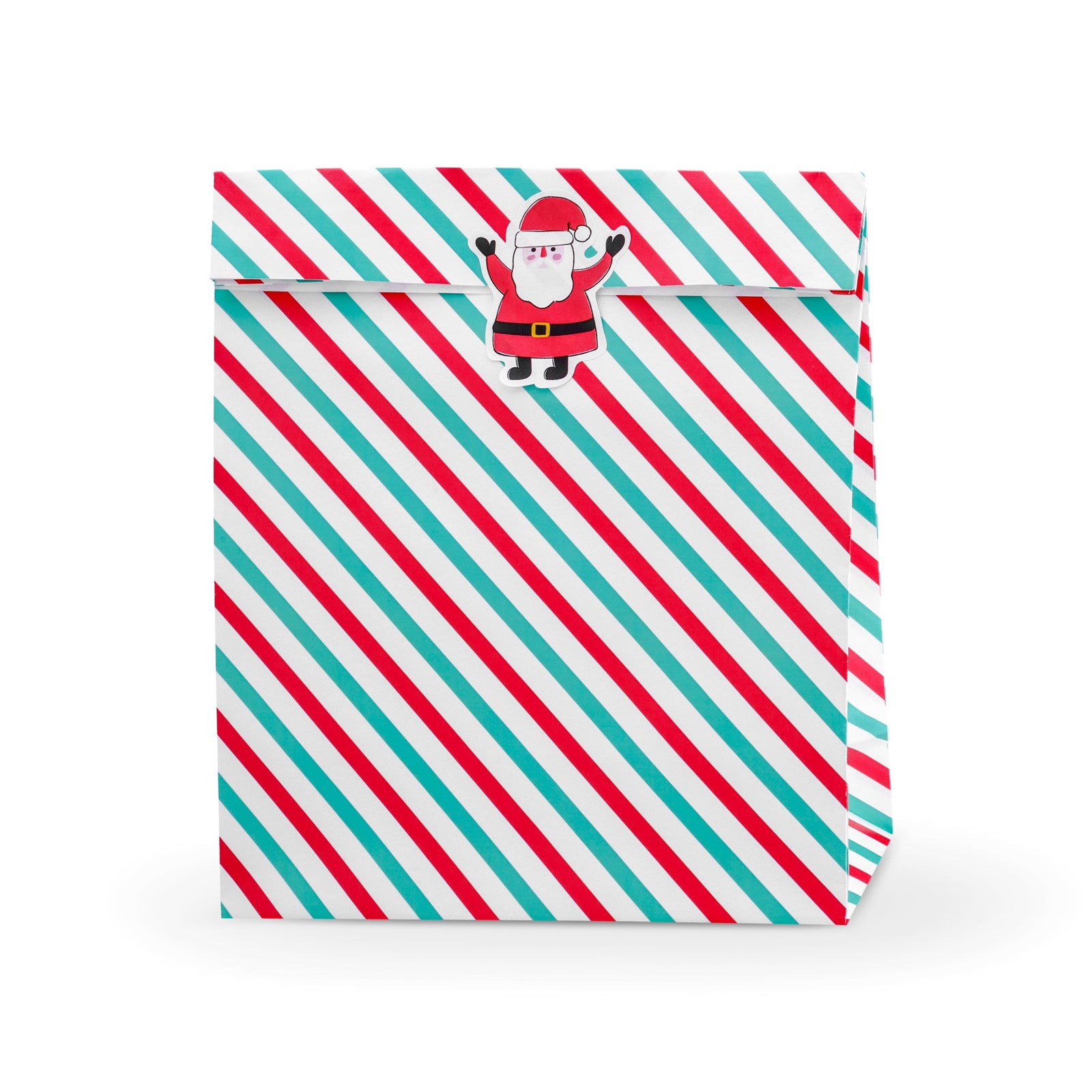 Red & Green Stripe Favor Bags 3ct | The Party Darling