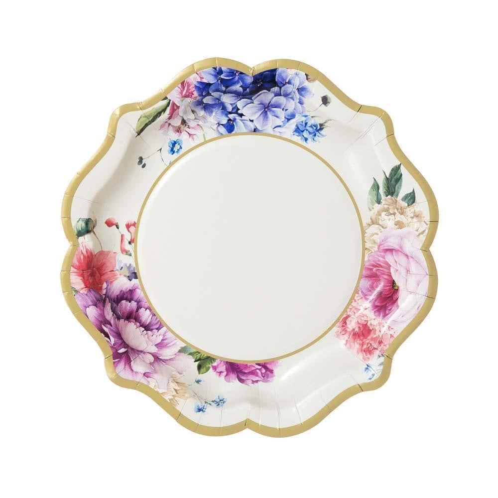 Party Creations Sturdy Style Plates, Floral Tea Party 339796 - 8 plates