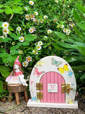Mini Woodland Fairy Door in Garden