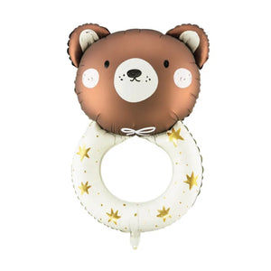 Teddy Bear Rattle Foil Balloon 26in | The Party Darling