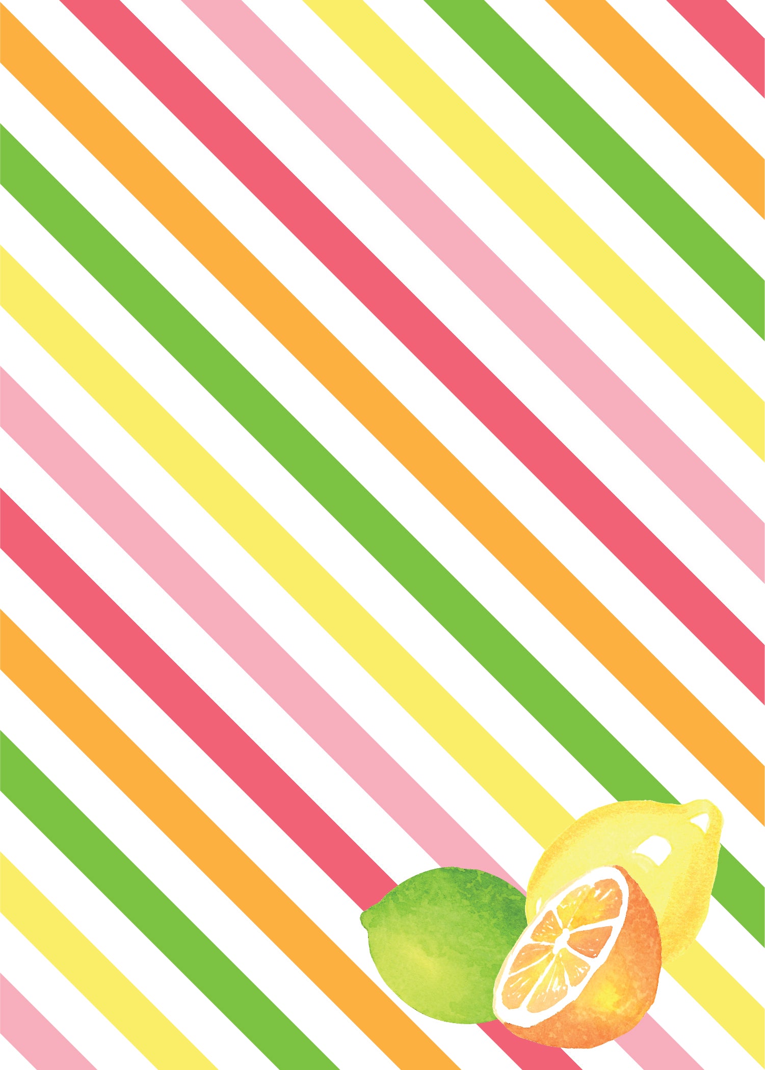 Tutti Frutti Birthday Party Invitation Back | The Party Darling