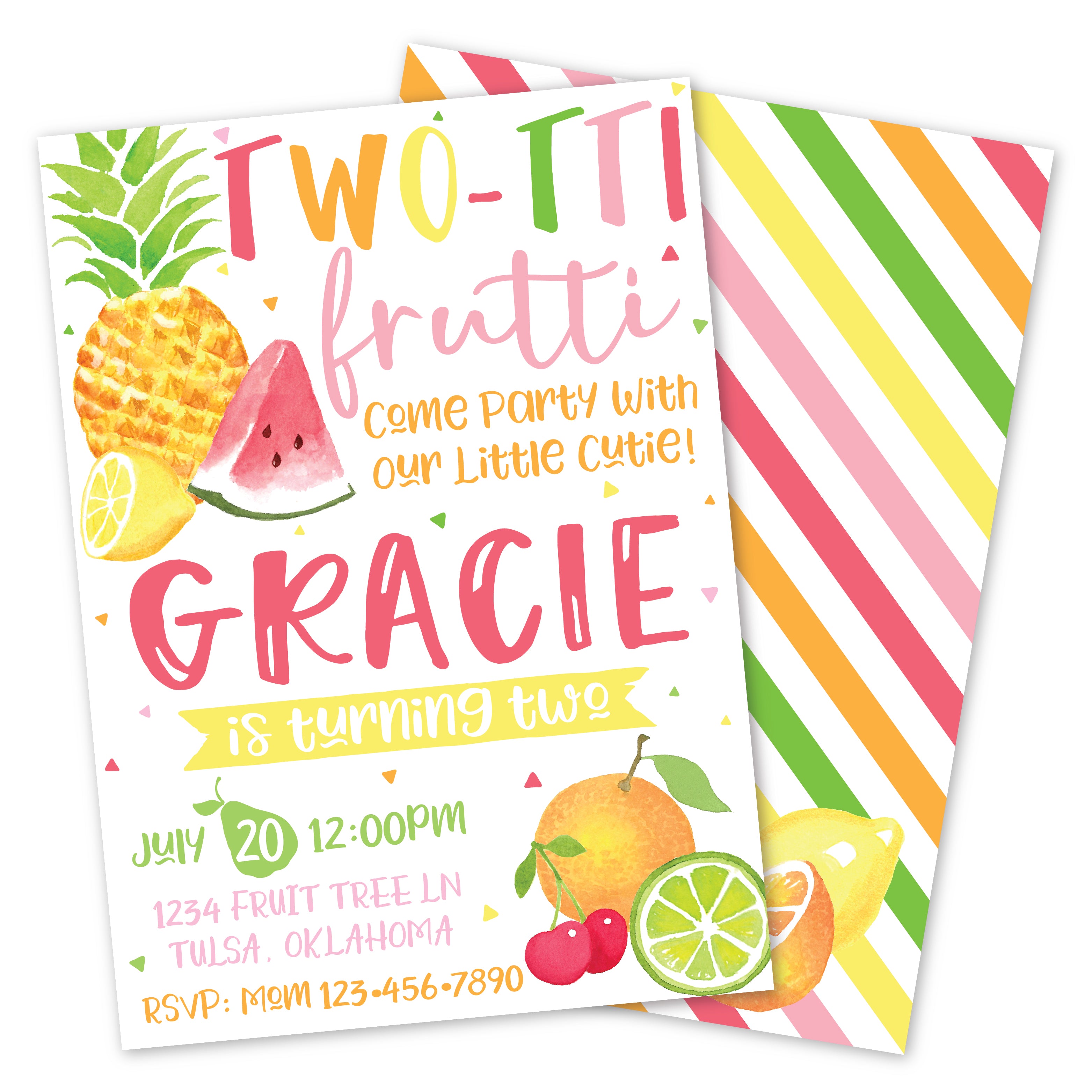 Twotti Frutti Invitation