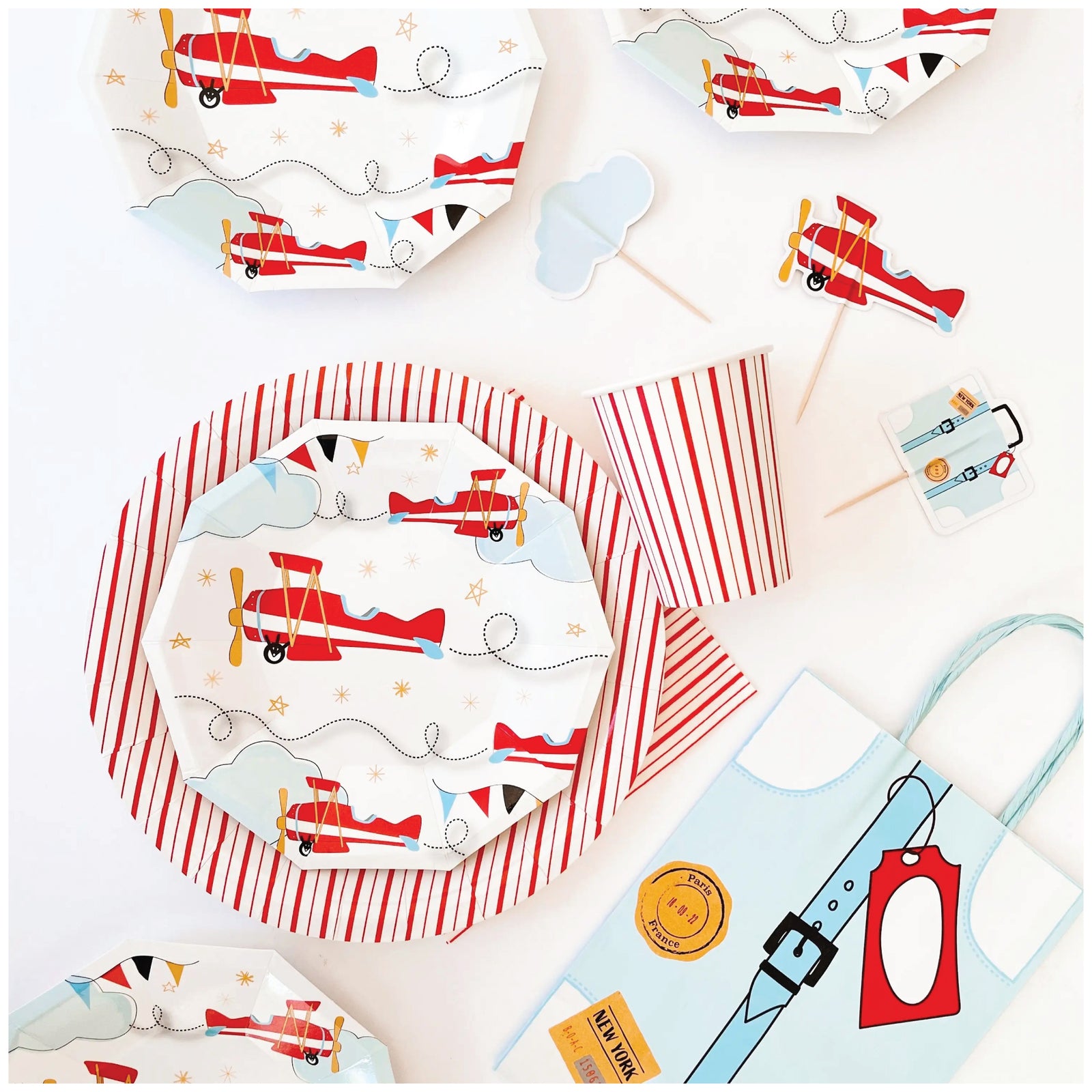 Time Flies Airplane Cupcake Toppers 12ct | The Party Darling