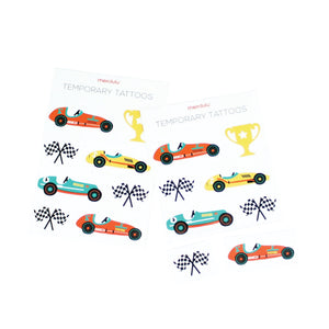 Vintage Race Car Temporary Tattoos 16ct | The Party Darling
