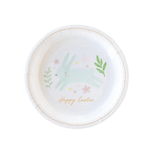 Watercolor Easter Bunny Dessert Plate