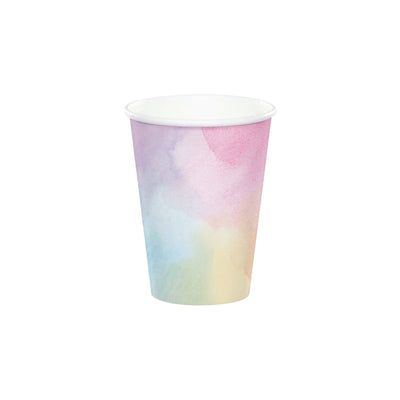 Rainbow Watercolor Paper Cups 8ct