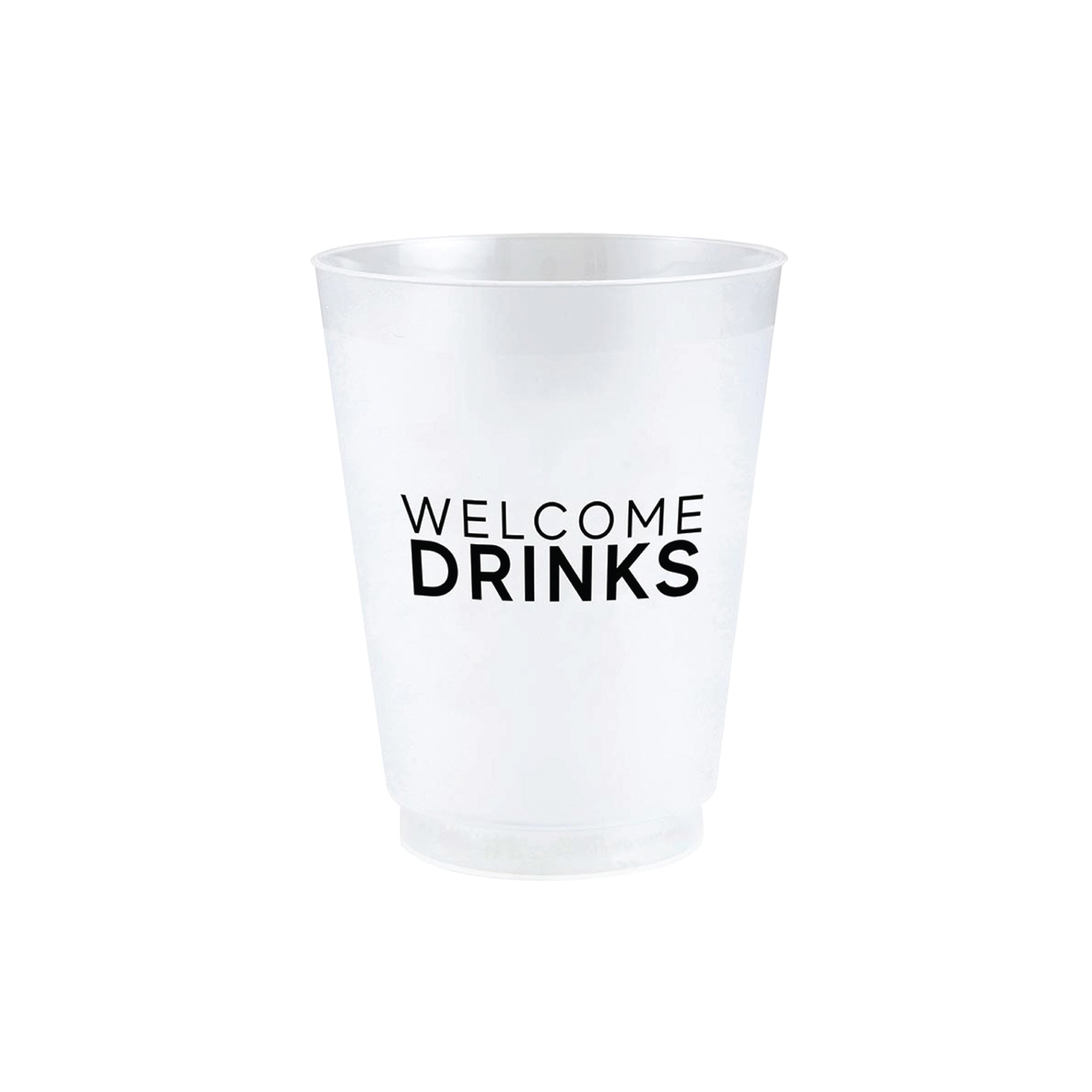 Welcome Drinks Frosted Plastic Cups 8ct | The Party Darling