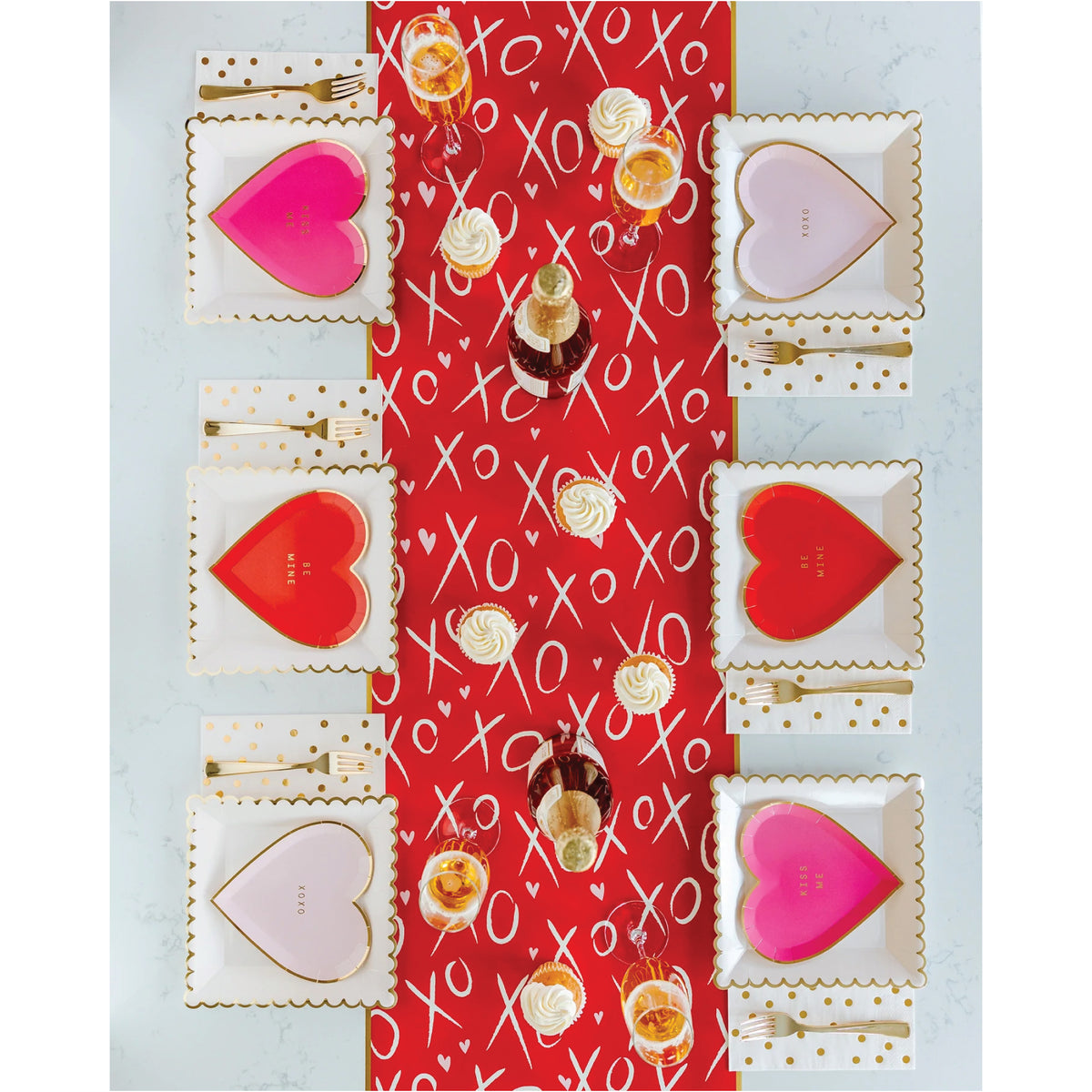 Red XOXO Valentine's Day Paper Table Runner The Party Darling