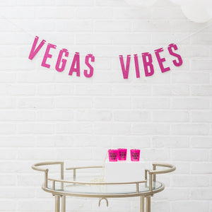 Pink Vegas Vibes Letter Banner - The Party Darling