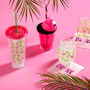 Pink Ombre Flamingo Drink Beverage Napkins 20ct Set Up