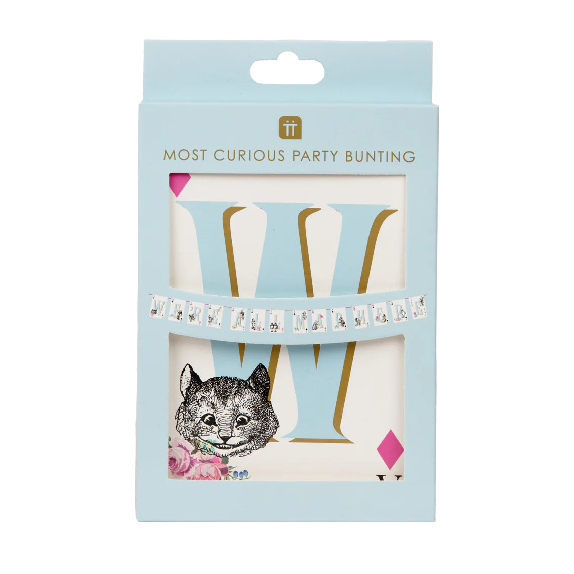 Alice in Wonderland We're All Mad Here Bunting | The Party Darling