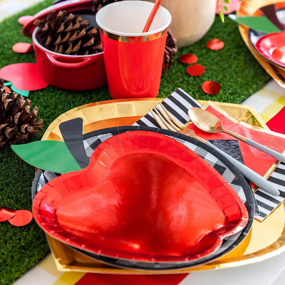 Apple Shaped Dessert Plates 12ct | The Party Darling