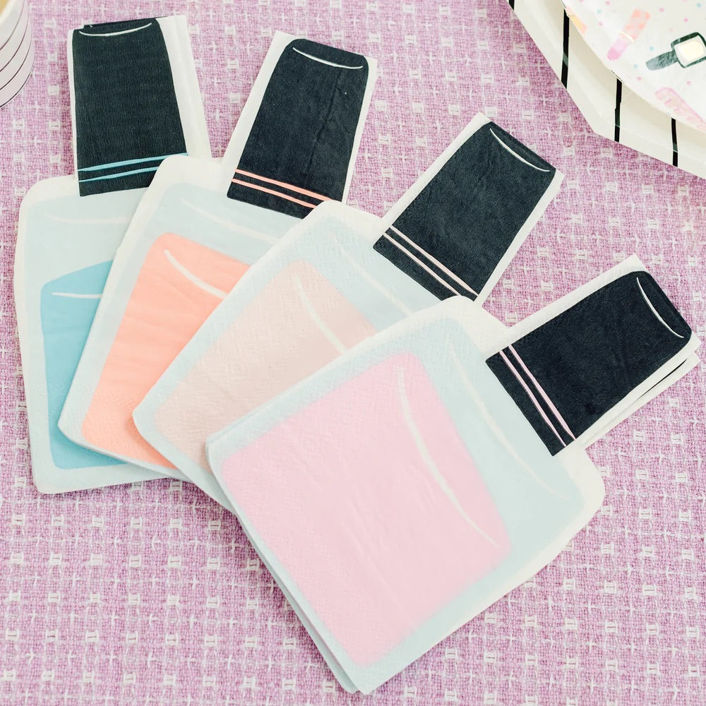 Nail Polish Lunch Napkins 16ct | The Party Darling
