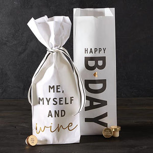 Assorted Paper Wine Bottle Bags 6ct - The Party Darling