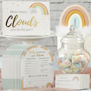 Boho Rainbow Baby Shower Advice Cards & Baby Shower Game | The Party Darling