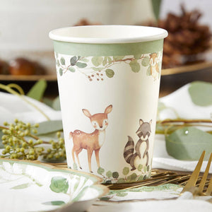 Woodland Baby Shower Cups 16ct - The Party Darling