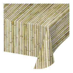 Bamboo Plastic Table Cover 54in x 108in | The Party Darling